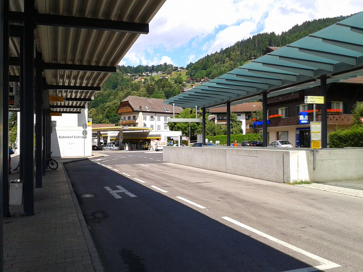 Bushaltestelle Schruns Bahnhof am 25.7.2015