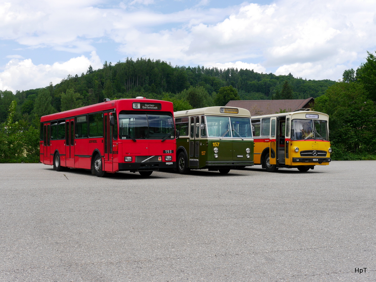 Bustag 2017 in Burgdorf - ex SVB ( Bern Mobil ) Volvo B10M Nr.193 unterwegs auf Fotoextrafahrt in Burgdorf am 25.06.2017