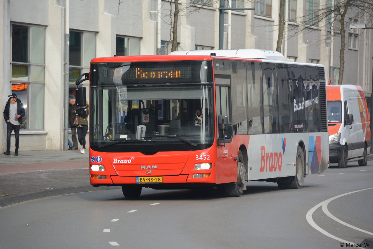BV-NS-28 fuhr am 09.02.2018 durch Eindhoven. Aufgenommen wurde ein MAN Lion's City.