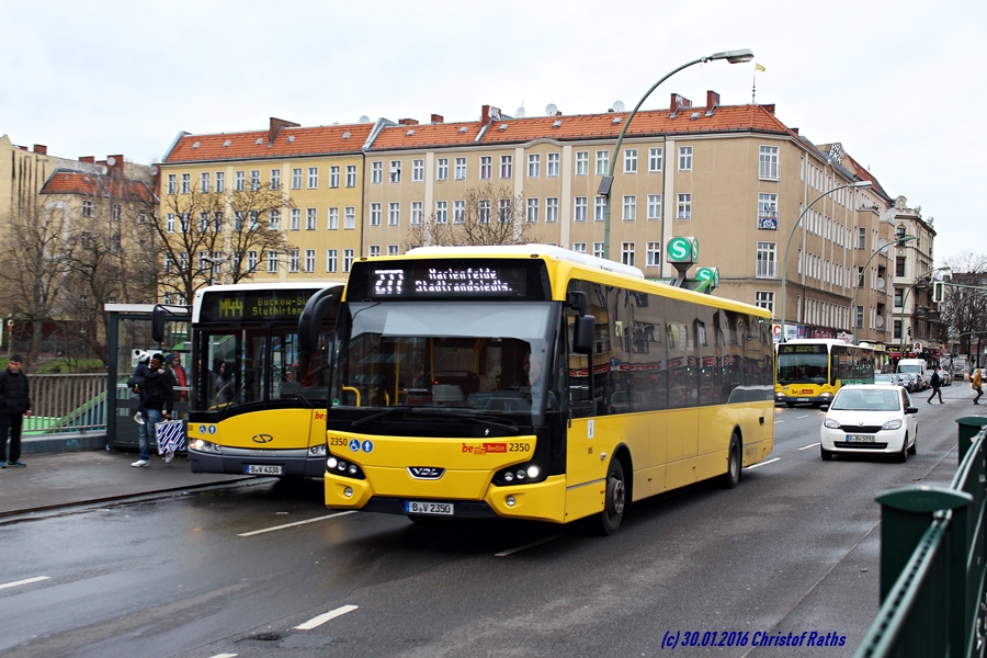 BVG 2350 - 2016-01-30 - ohne Werbung - Berlin Hermannstraße - 277 Marienfelde Stadtrandsiedlung