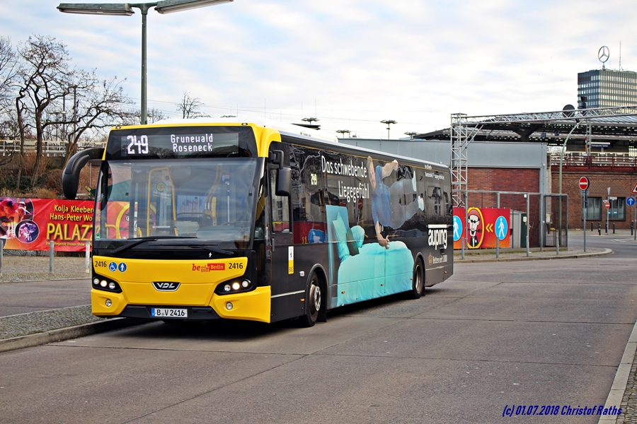 BVG 2416 - 2018-07-01 - Auping - Berlin Hertzallee - 249 Grunewald Roseneck