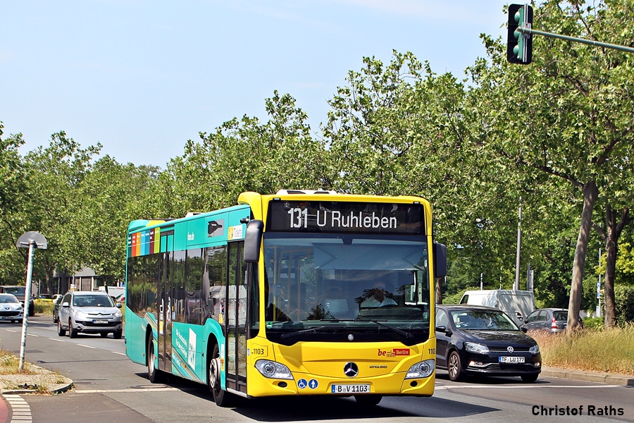 BVG Wagen 1103 | B V 1103 | Berlin, Charlottenburger Chaussee | 19.06.2021