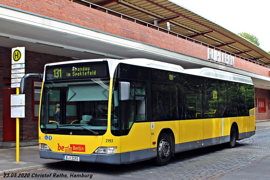 BVG Wagen 2193 - B V 2193 - Berlin, U Bahnhof Ruhleben - 23.05.2020