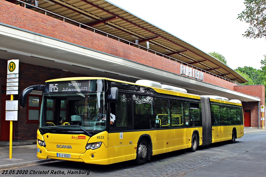 BVG Wagen 4523 - B V 4523 - Berlin, U Bahnhof Ruhleben - 23.05.2020