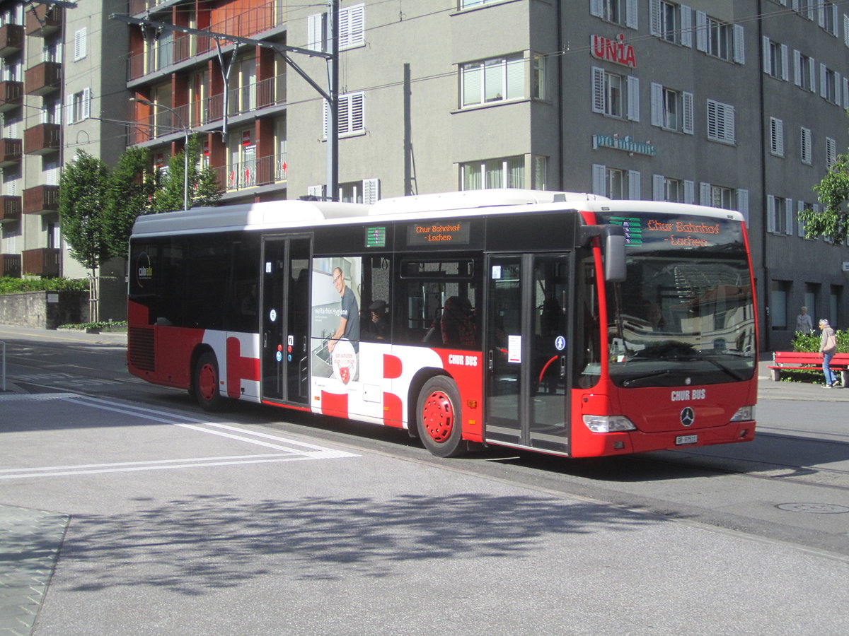 Chur Bus Nr. 11 (Mercedes Citaro Facelift O530LE) am 12.6.2020 beim Bhf. Chur