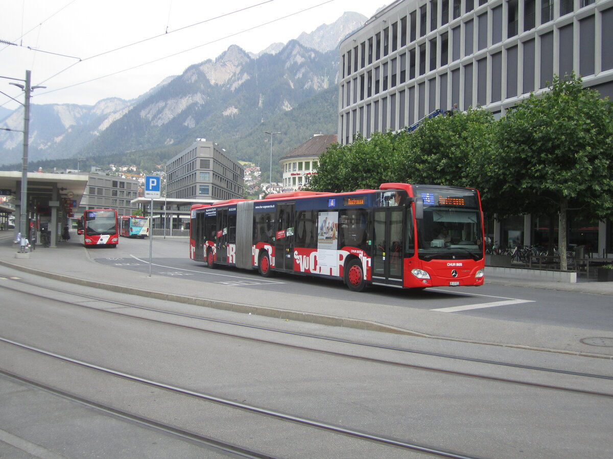 Chur Bus Nr. 52 (Mercedes Citaro C2 O530G) am 20.6.2022 beim Bhf. Chur