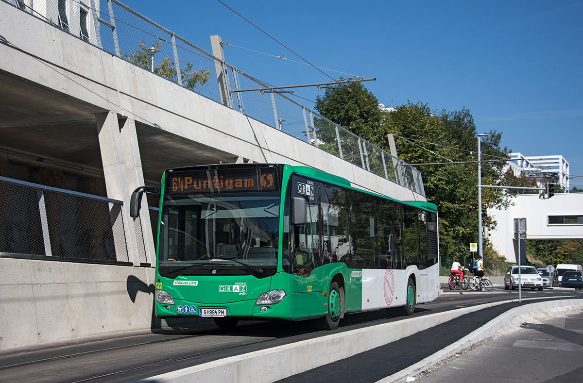 Citaro 2 Euro 6 Wagen 122 als Linie 64 in der alten Stiftingtalstraße, 16.09.2016. 