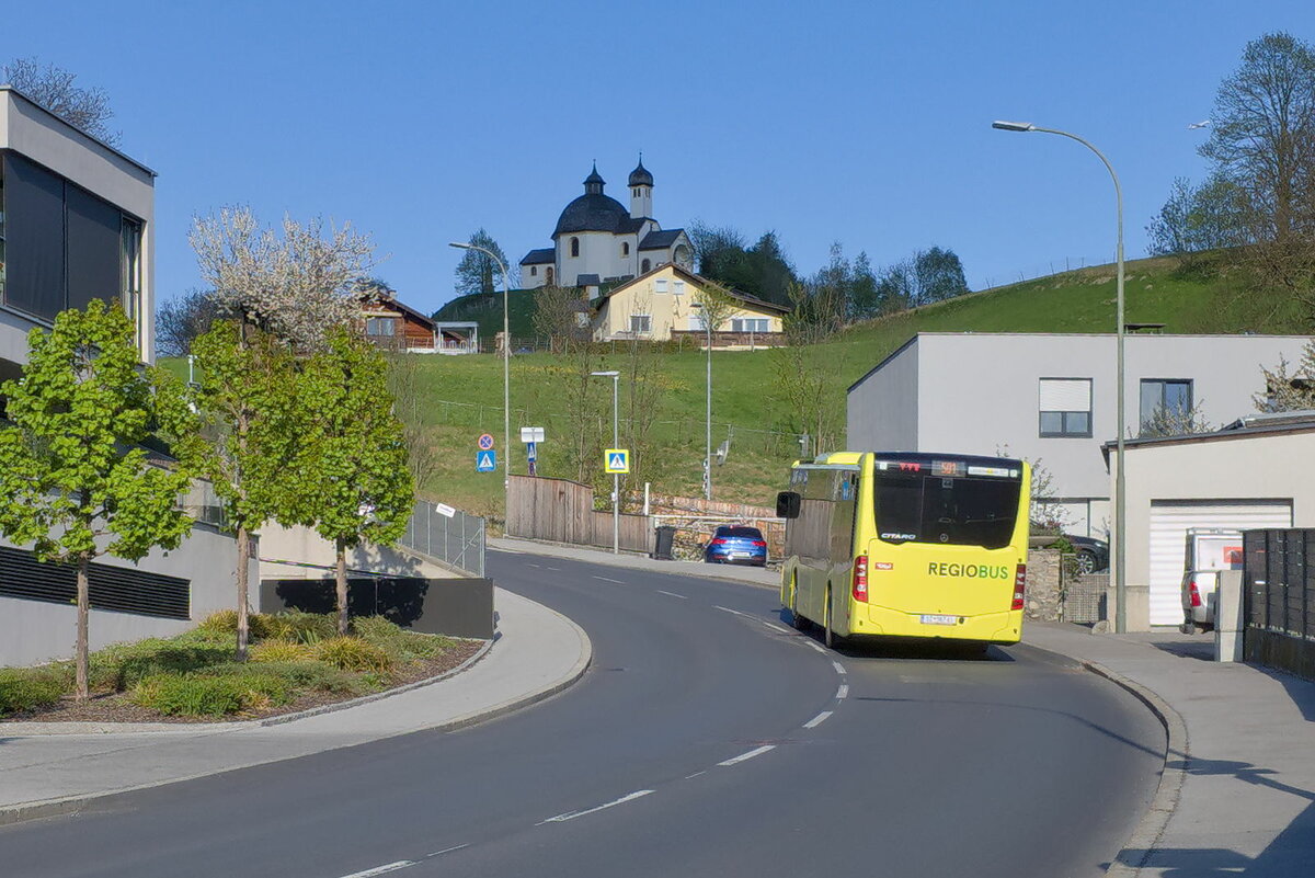 Citaro 2. Generation von Ledermair (SZ-197KI) als Linie 501 in Innsbruck, Arzler Straße. Aufgenommen 20.4.2022.