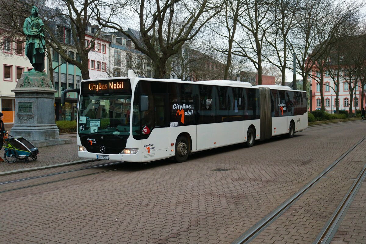 City Bus Mobil Mercedes Benz Citaro 1 Facelift G am 11.01.22 in Mainz