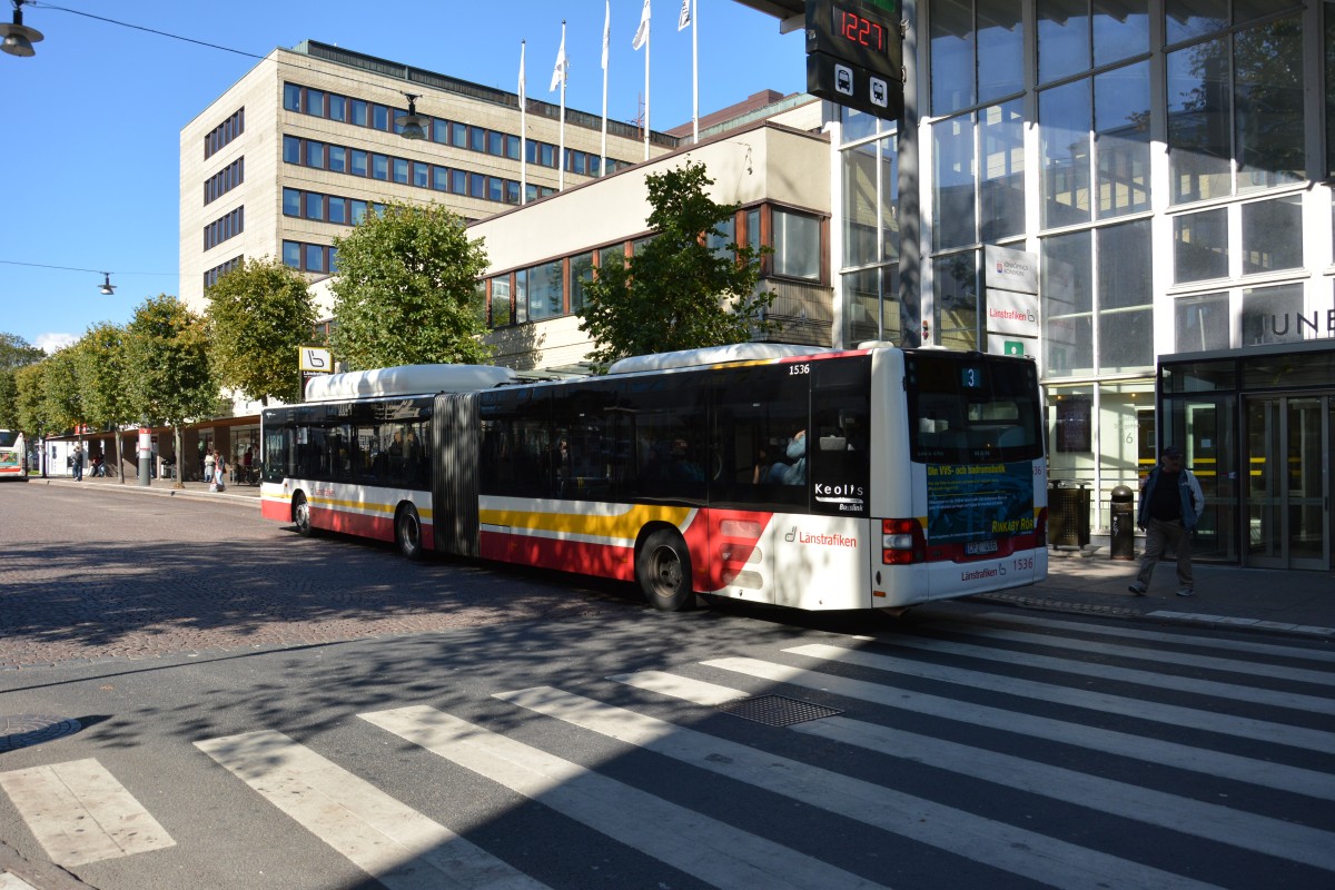 CPZ 466 (MAN Lion's City CNG) am 15.09.2014 in der Innenstadt von Jönköping.