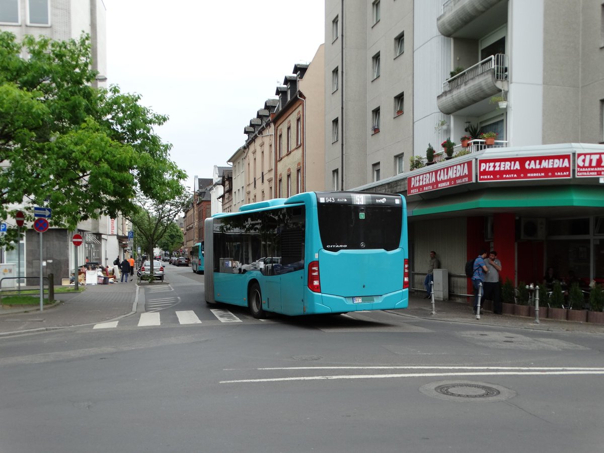 DB Hessen Bus Mercedes Benz Citaro C2 G 403 am 20.05.16 in Höchst Bhf