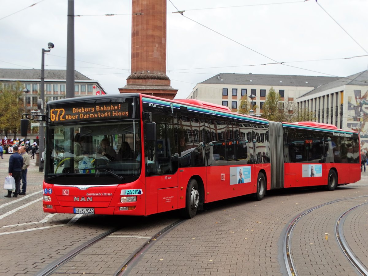 DB Regiobus Hessen MAN Lions City G am 07.10.17 in Darmstadt Luisenplatz