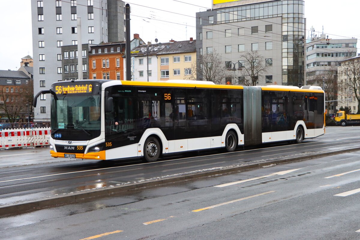 DB Regiobus Mitte MAN Lions City Wagen 535 am 16.02.26 in Mainz Hauptbahnhof