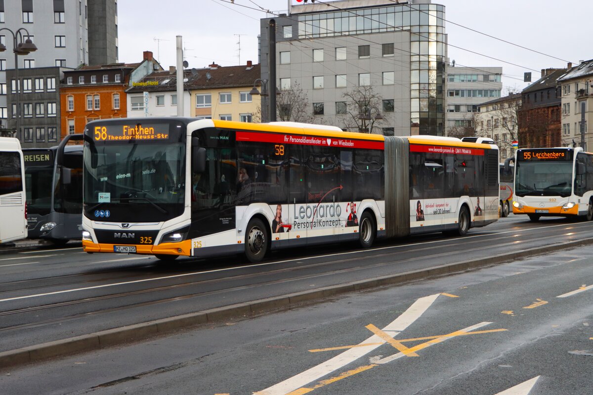 DB Regiobus Mitte MAN Lions City Wagen 325 am 16.02.26 in Mainz Hauptbahnhof