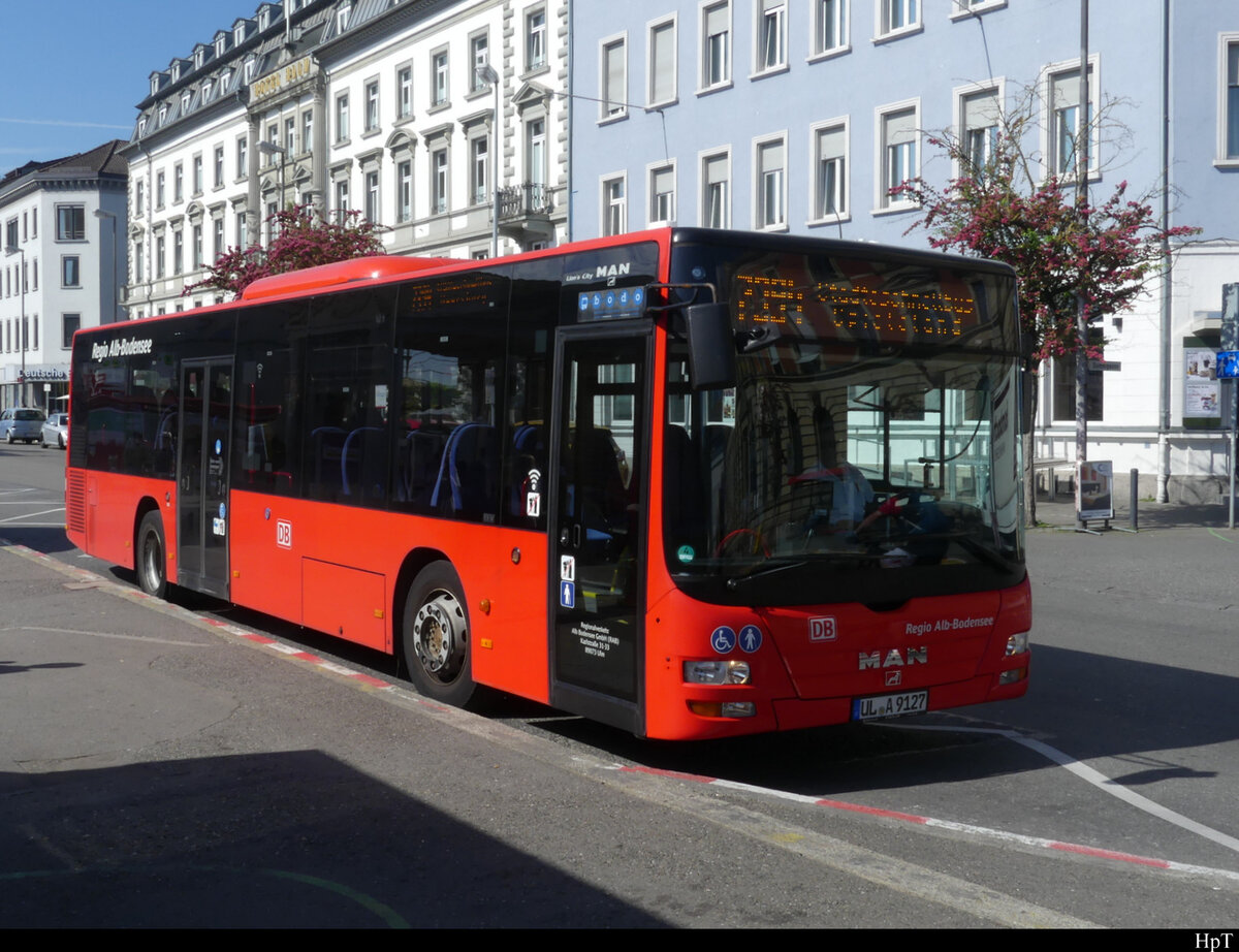 DB Region Alp-Bodensee - MAN Lion`s City  UL.A.9127 in Konstanz am 11.05.2022