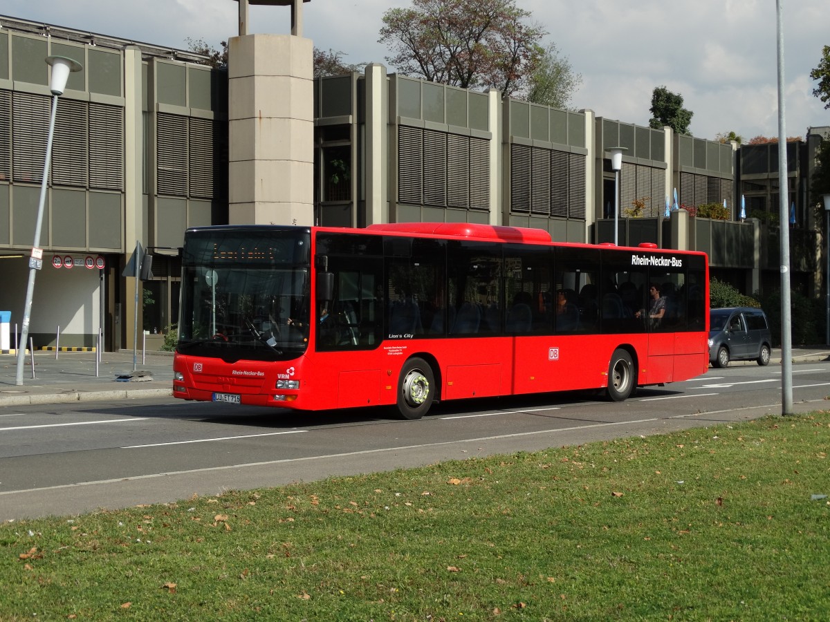 DB Rhein Neckar Bus MAN Lions City am 02.10.14 in Heidelberg
