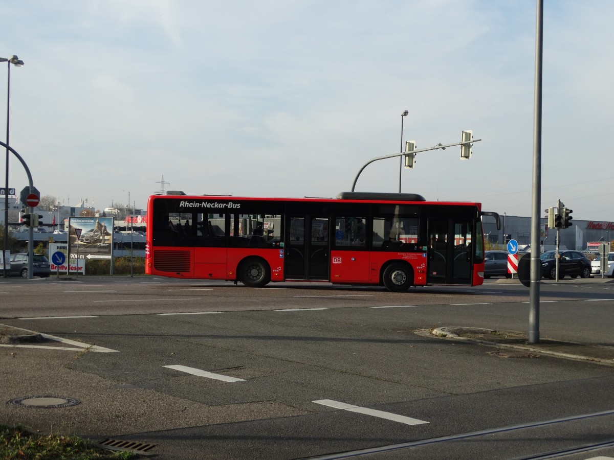 DB Rhein Neckar Bus Mercedes Benz Citaro K am 22.11.14 in Heidelberg Rohrbach Süd 