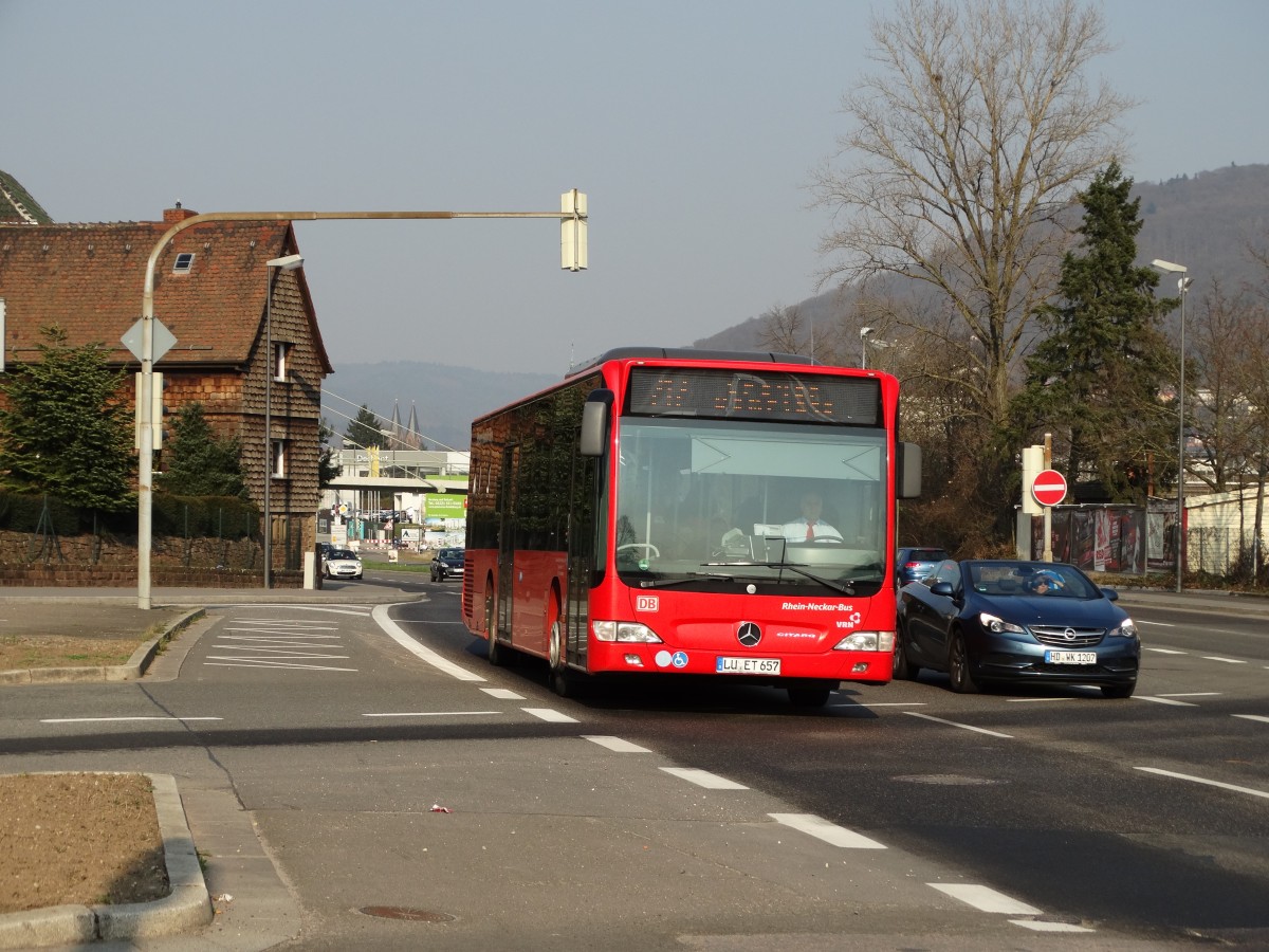 DB Rhein Neckar Bus Mercedes Benz Citaro C1 Facelift am 20.03.15 in Heidelberg