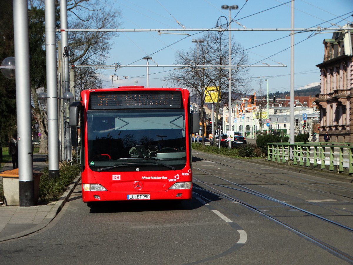 DB Rhein Neckar Bus Mercedes Benz Citaro 1 Facelift G am 25.02.16 in Heidelberg