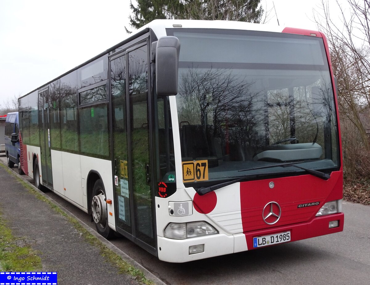 Dehring Reisen aus Löchgau ~ LB-D 1985 ~ ex. mobus Märkisch-Oderland Bus, Strausberg (MOL-RV 300) | Freiburgische Verkehrsbetriebe TPF, Givisiez / Schweiz (Wagen 68 ~ FR 300201) ~ Mercedes Benz Citaro Ü ~ 14.01.2018 in Stuttgart ~ Fahrzeug ausgemustert - an Bus Tours, Aspach (BK-D 2828)