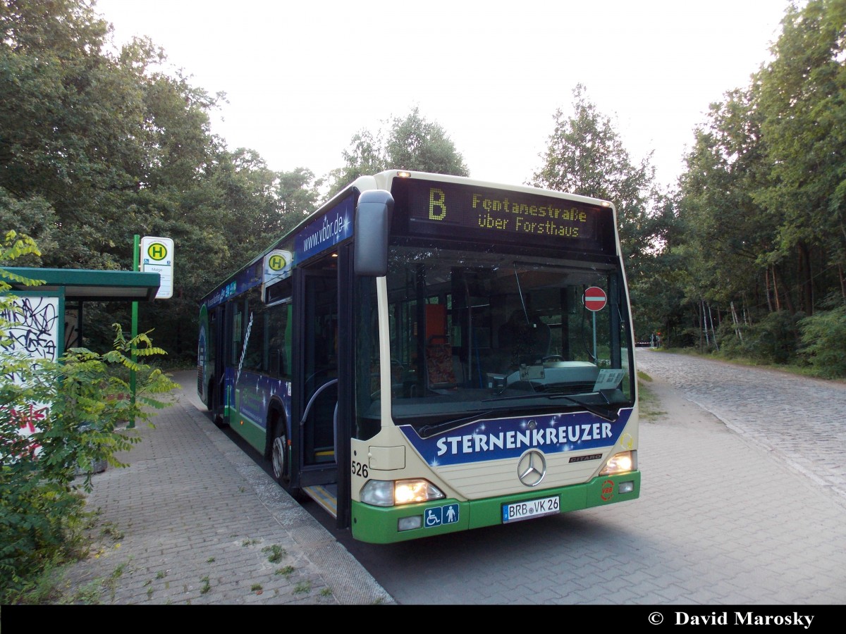 Der Betriebslteste Omnibus der VBBr an der Malge in Brandenburg.