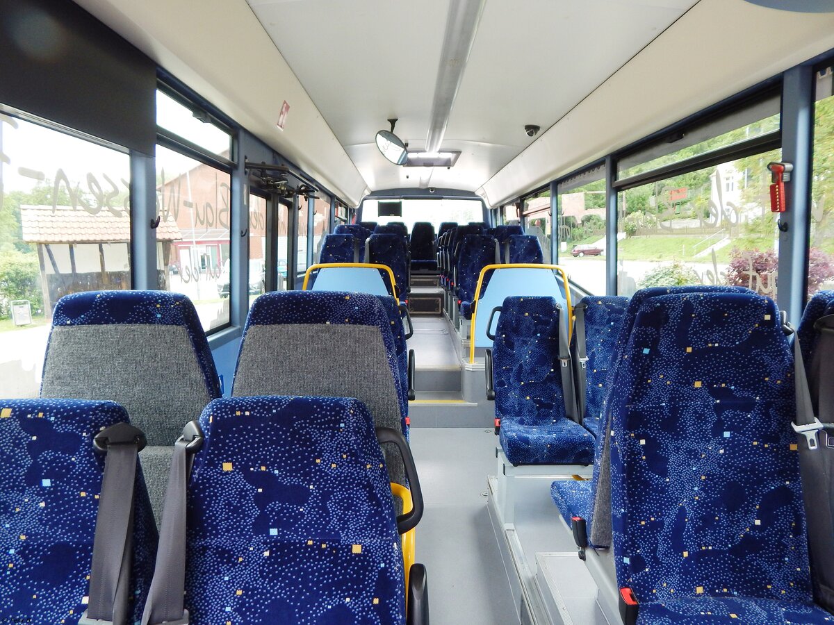 Der Fahrgastraum eines Irisbus Crossway der MVVG in Burg Stargard am 31.05.2019