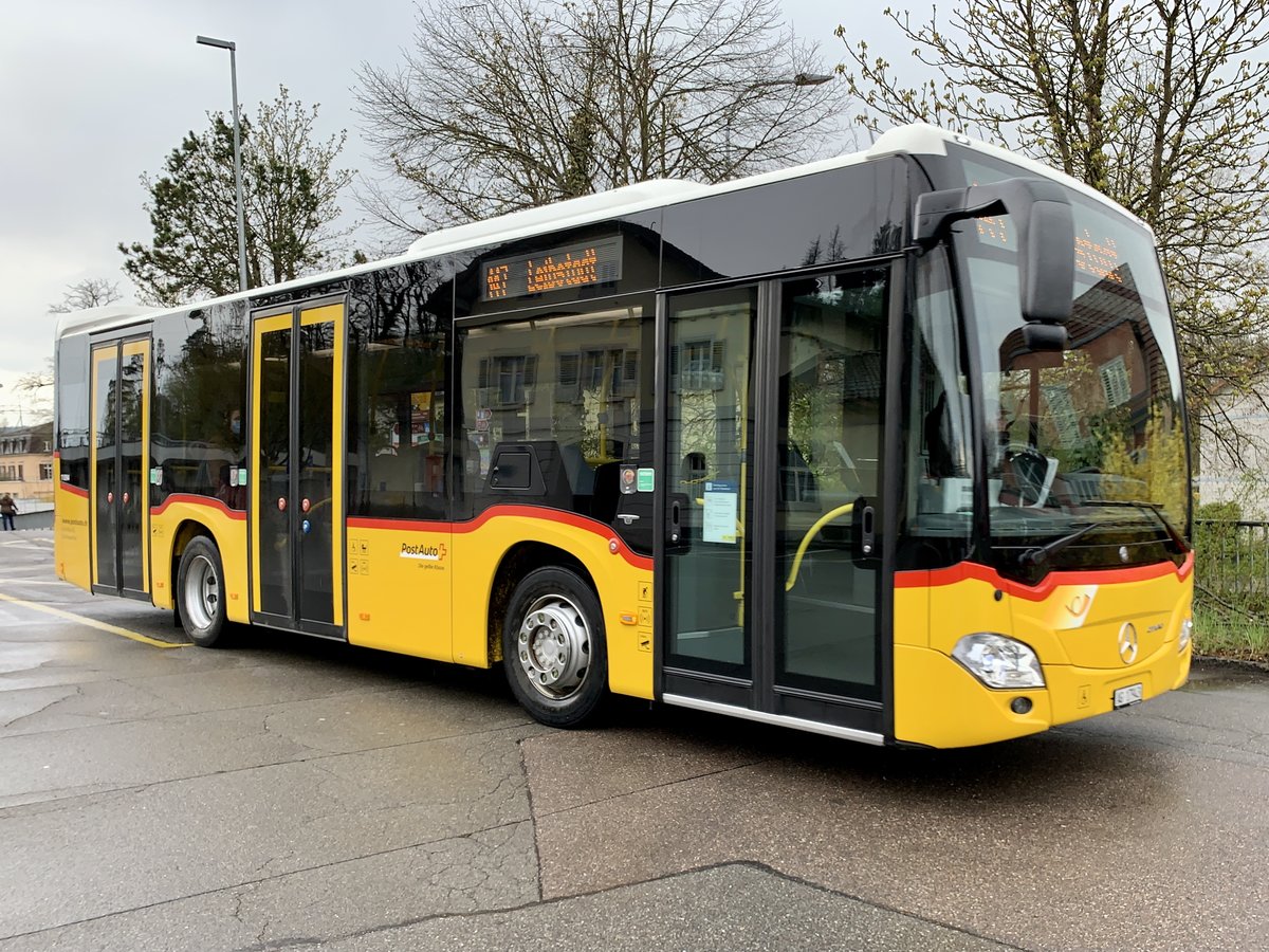 Der MB C2 K '11094' vom PU Erne Bus, Full am 13.4.21 bei der Abfahrt beim Bahnhof Koblenz.