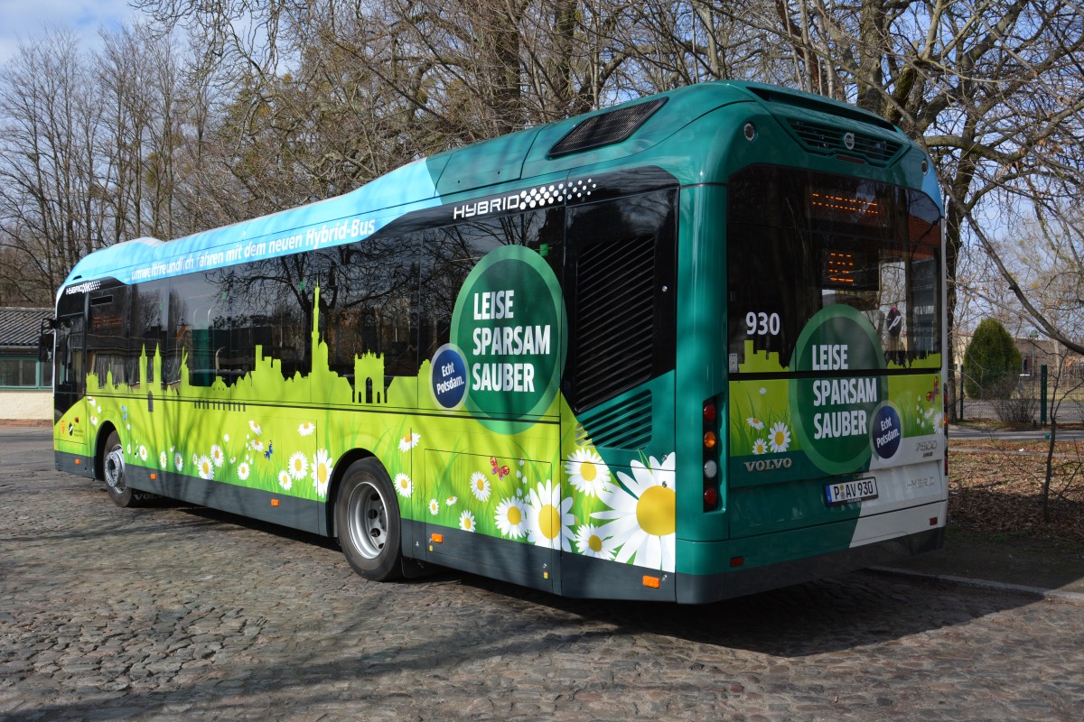 Der neue Volvo 7900 Hybrid Bus für Potsdam (P-AV 930) Aufgenommen am 02.03.2014.