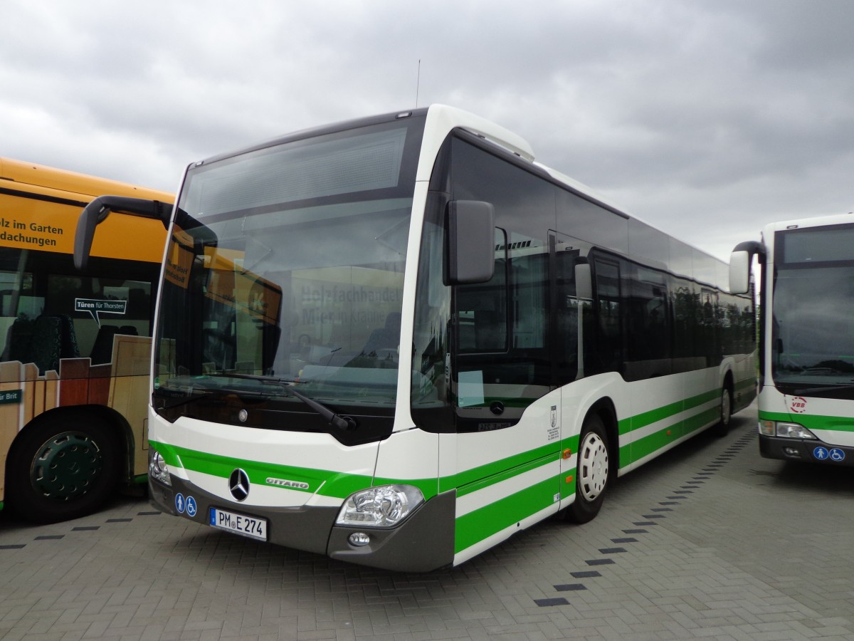 Der PM-E 274, einer der 5 neuen MB C2 Der VGB, hier am 14.05.14 in Brandenburg, Friedrichshafener Str.