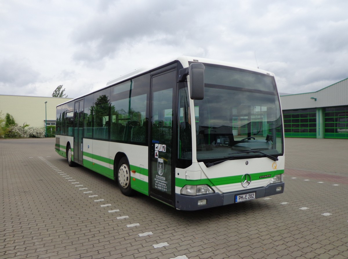 Der PM-E 282 vom Typ MB O 530 (Citaro) Ü in Bad Belzig, Seedoche am 07.05.14