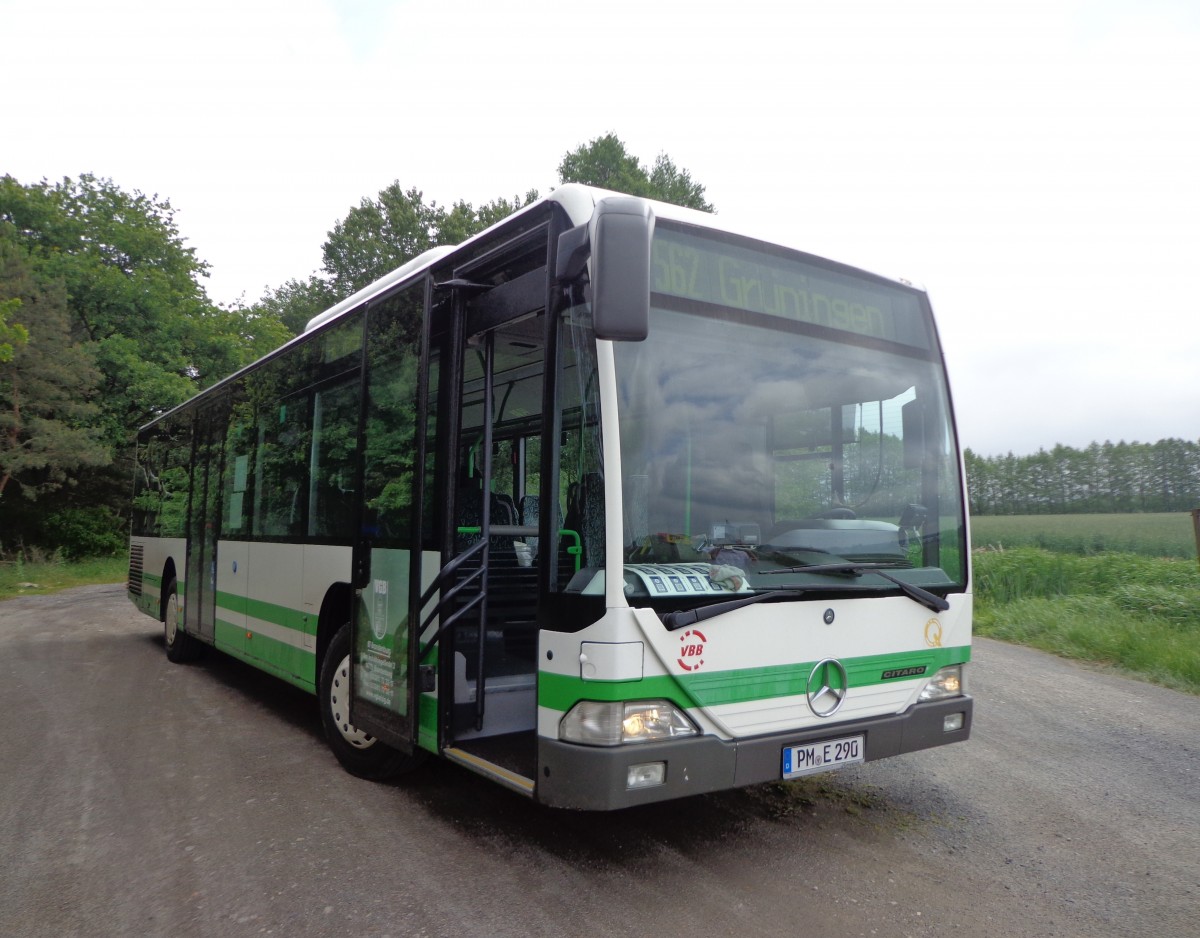 Der PM-E 290 vom Typ MB O 530 (Citaro) Ü am 15.05.14 auf einer Wendestelle bei Grüningen
