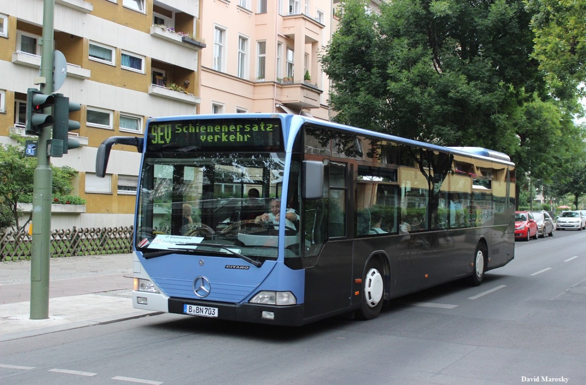 Der  Todesbus  von Busbetrieb Nieder am 22.07.2014 in Berlin S Bellevue. (Mercedes Benz Citaro I) 