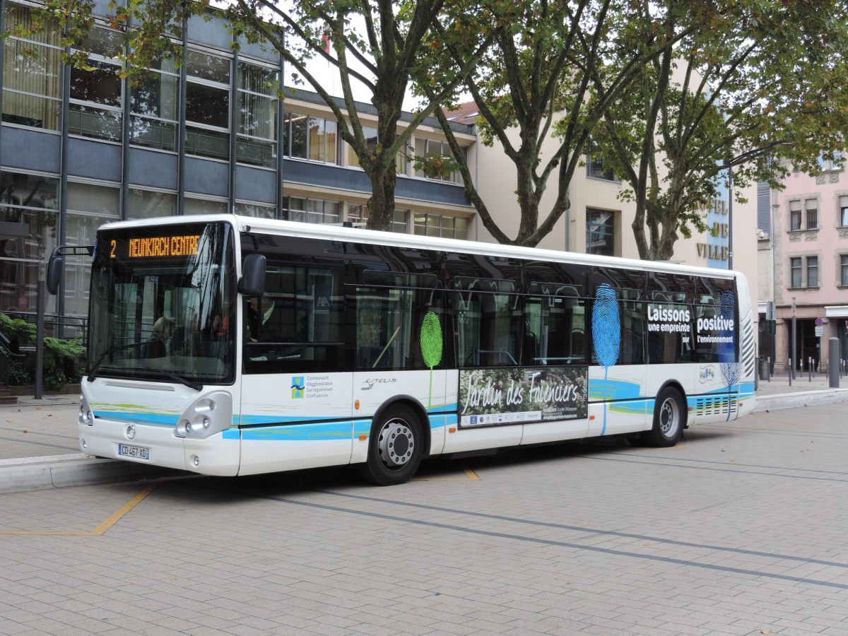 Die Citelis 12 trägt anscheinend das neue Farbschema der Busse in Sarreguemines (20/10/2014).