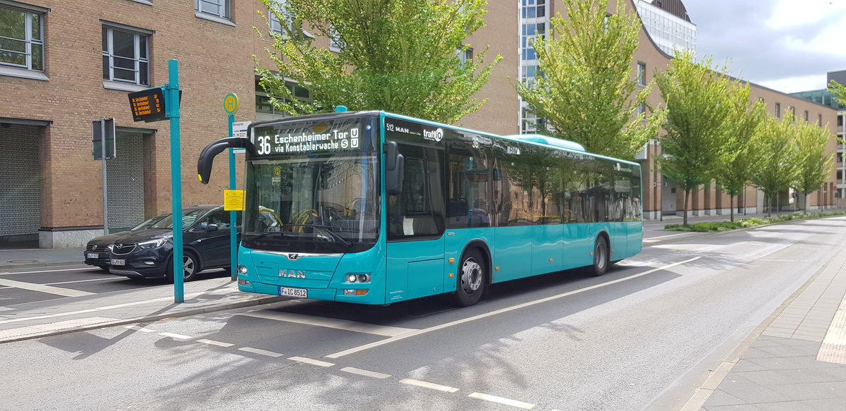 Die neuen MAN A21 Lion City´s der städtischen ICB Frankfurt am Main (Schwesterunternehmen der VGF im Stadtwerke Frankfurt Holding Konzern). Diese Busse sind seit April im Einsatz. Hier auf der Linie 36 am Börneplatz im Einsatz Richtung Westbahnhof. 