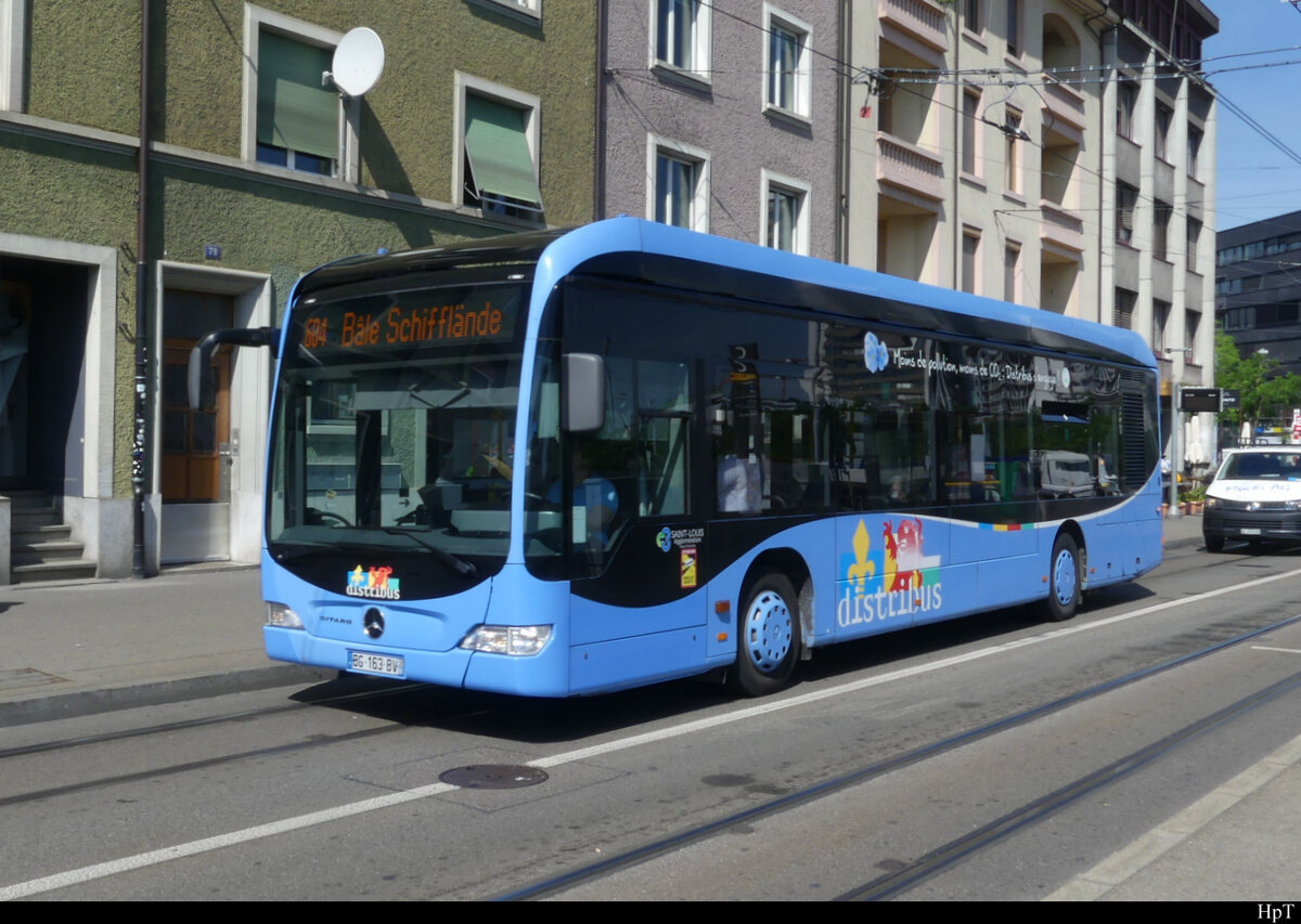 distribus - Mercedes Citaro BG.163.BV unterwegs in der Stadt Basel am 10.05.2022