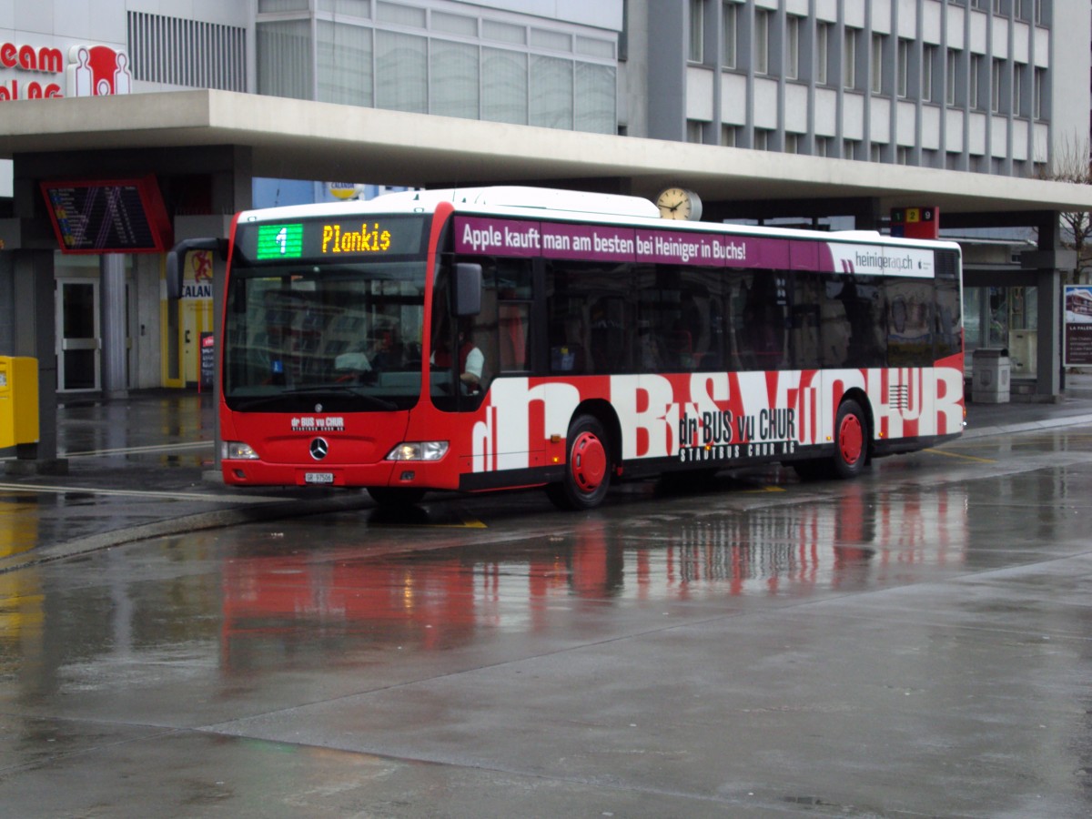 DR BUS VU CHUR-Mercedes Citaro am Bahnhof Chur am 15.2.14.