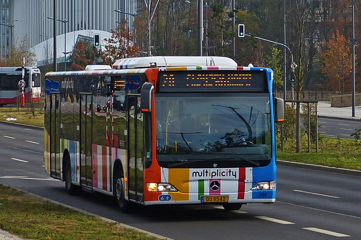 DU 9542, Mercedes Benz Citaro des VDL, aufgenommen in den Straßen der Stadt Luxemburg. 24.11.2019