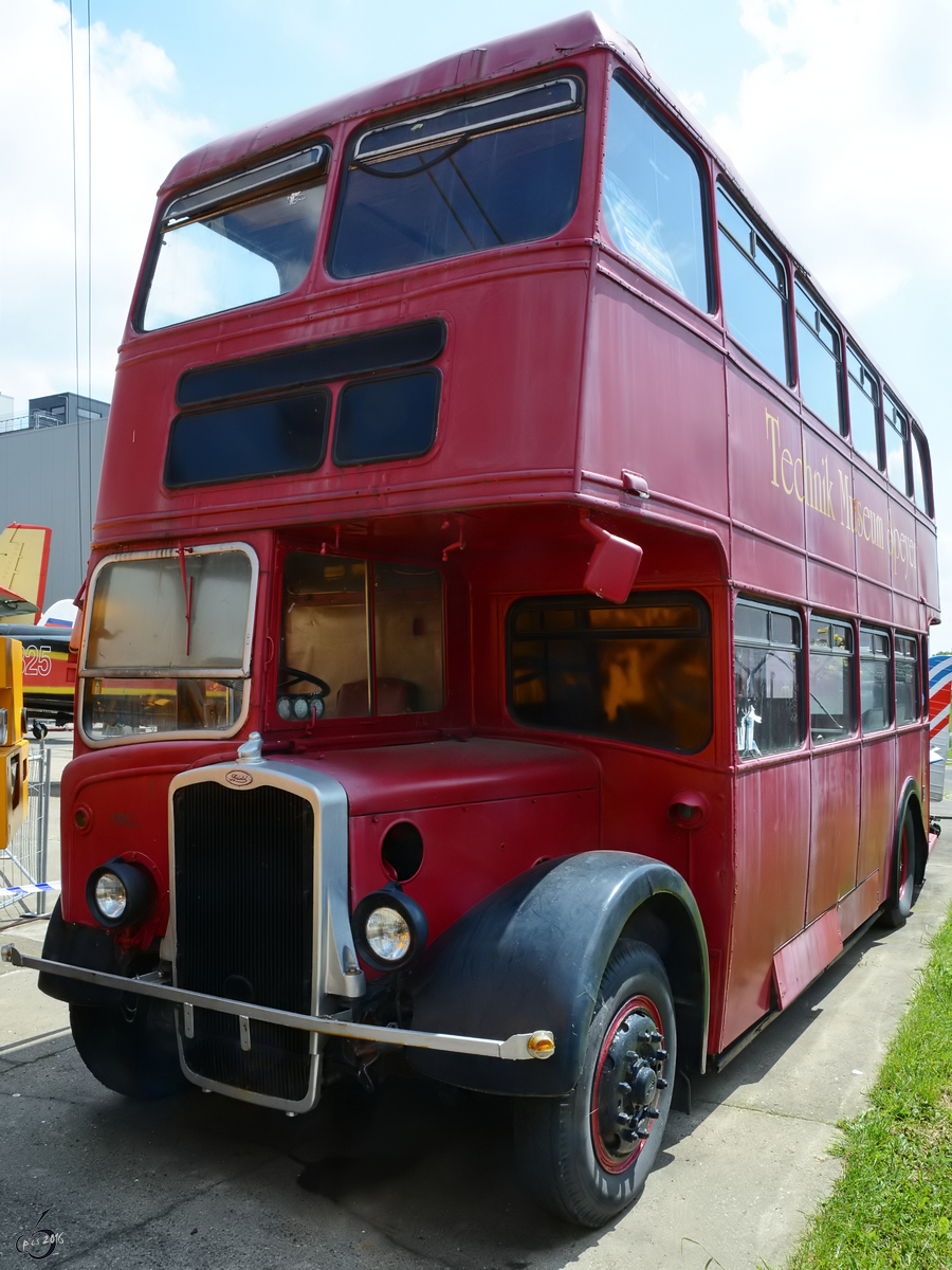 Ein britischer Stadtbus Bristol K type im Technikmuseum Speyer (Mai 2014)