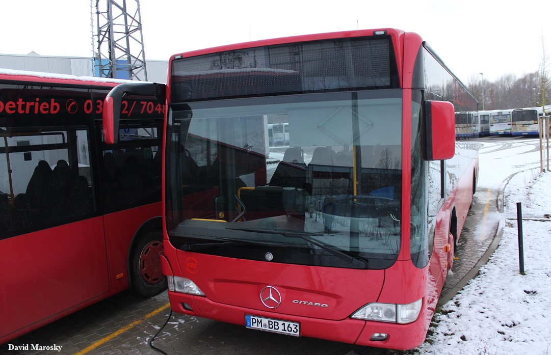 Ein Citaro II Ü der Firma Behrendt auf dem (noch) Havelbus Betriebshof in Werder. 31.01.2015 