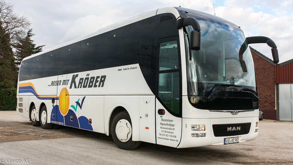 Ein MAN Lions Coach von Busreisen Hans Kröber auf dem Betriebshof. Ein herzlichsten Dank nochmal an das Unternehmen! | März 2019