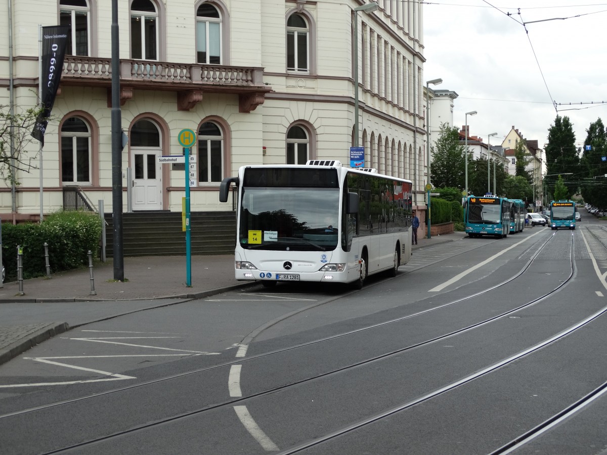 Ein Mercedes Benz Citaro C1 Facelift von FRABus am 24.05.14 in Frankfurt am Main Süd als SEV (Schienenersatzverkehr) der Linie 14