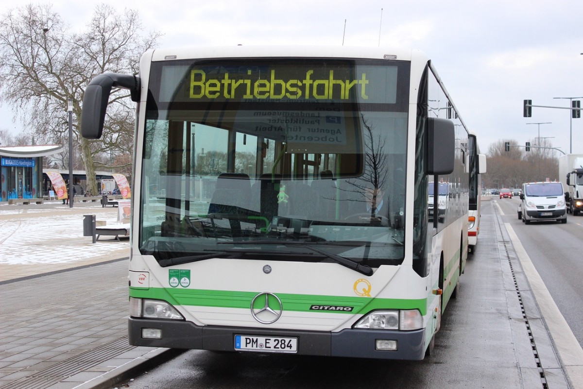 Ein Mercedes-Benz Citaro Ü der VGBelzig am Brandenburger Hauptbahnhof. 04.02.2015 