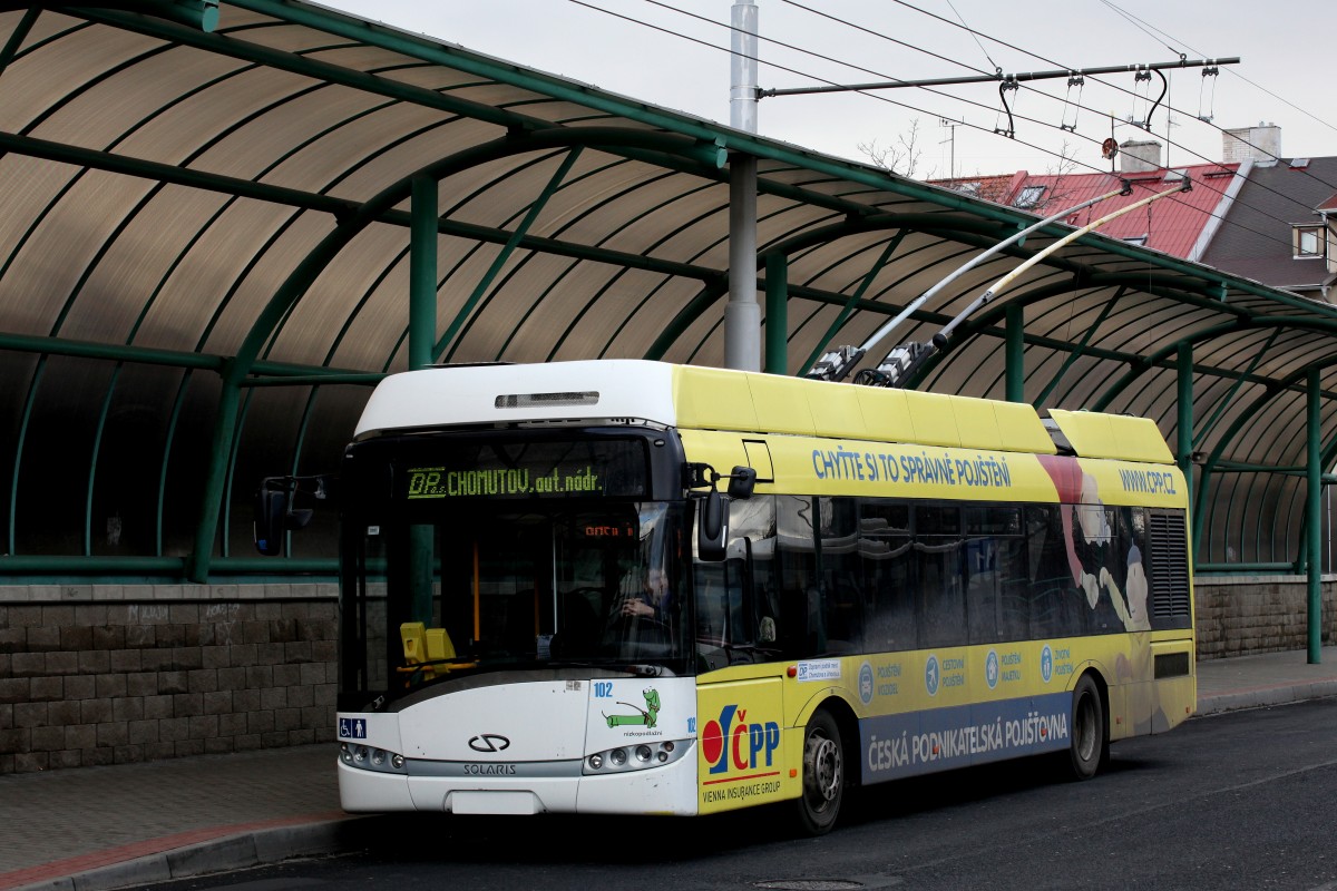 ein moderner Solaris-O-Bus in Chomutov.08.02.2016 13:27 Uhr.