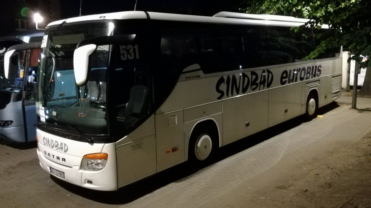 Ein Setra aus der 400er Serie von 'SINDBAD eurobus' mit der Wagennummer 531 in Wrocław. | August 2017