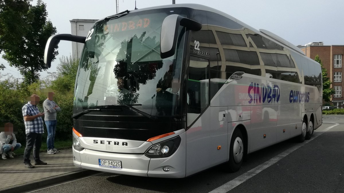 Ein Setra S510 HD von 'SINDBAD eurobus' mit der Wagennummer 22 in Recklinghausen. | August 2017