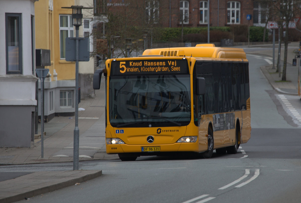 Ein Stadtbus der Gesellschaft Sydtrafik in Kolding. 25.03.2017 08:18 Uhr.