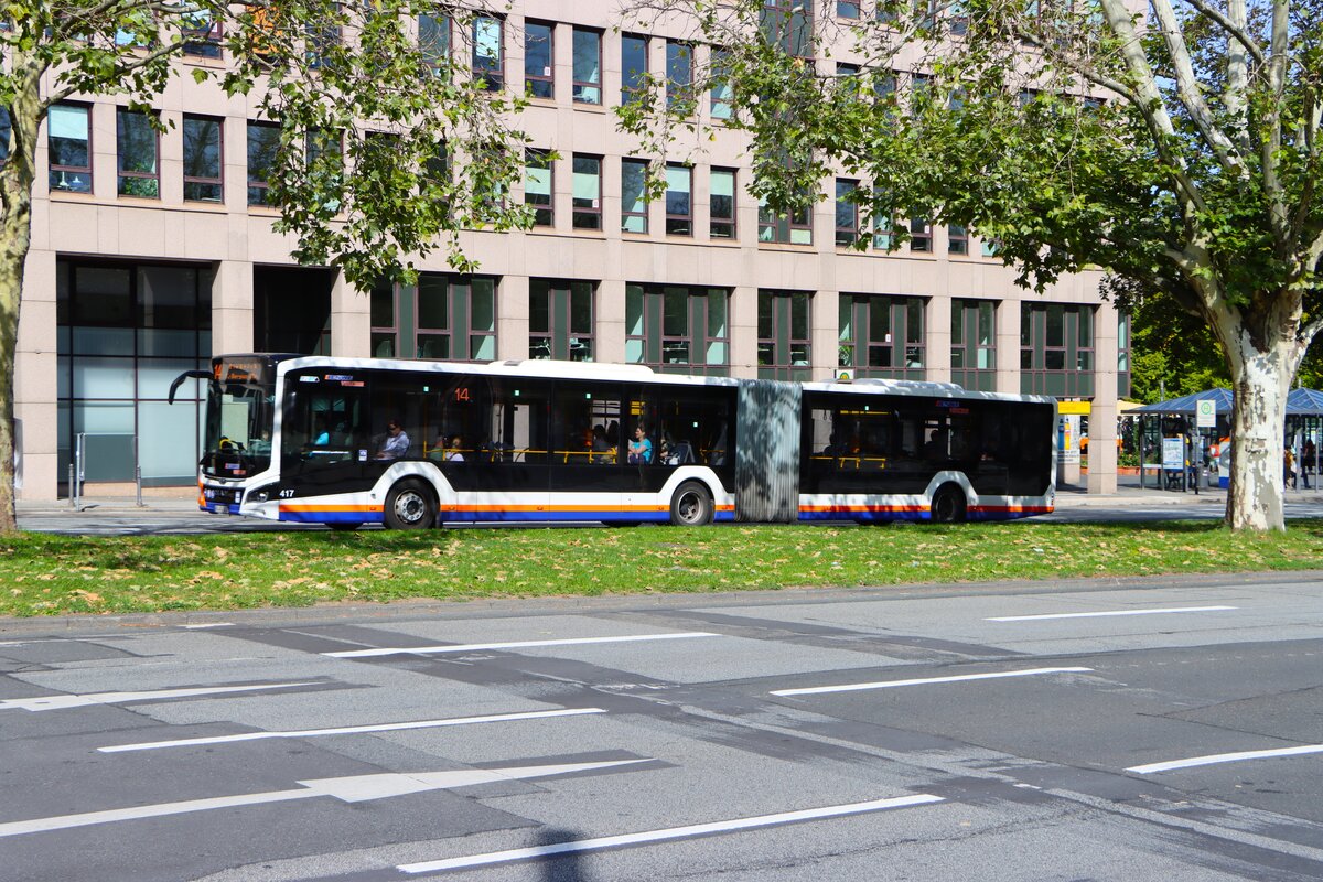 ESWE Verkehr MAN Lions City Wagen 417 am 07.09.25 in Wiesbaden