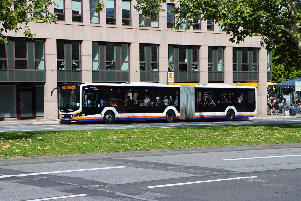 ESWE Verkehr MAN Lions City Wagen 408 am 07.09.25 in Wiesbaden
