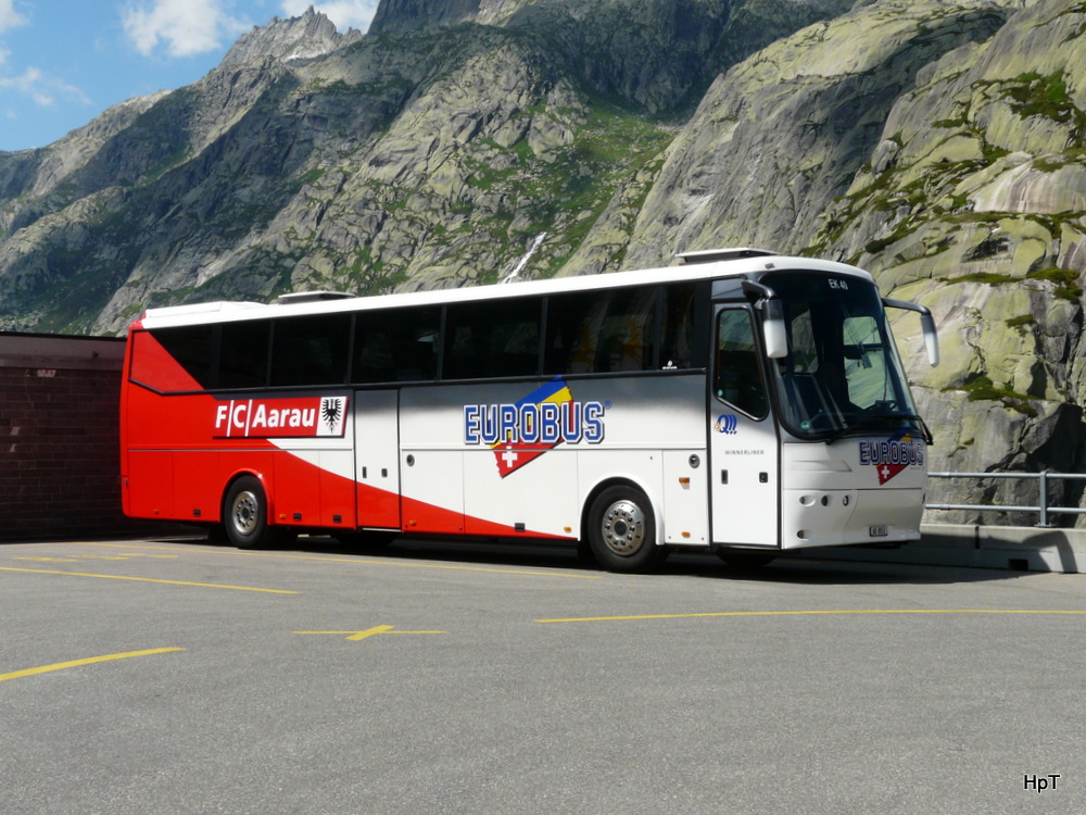 Eurobus - BOVA Reisecar auf der Grimsel Staustuffe am 17.08.2013