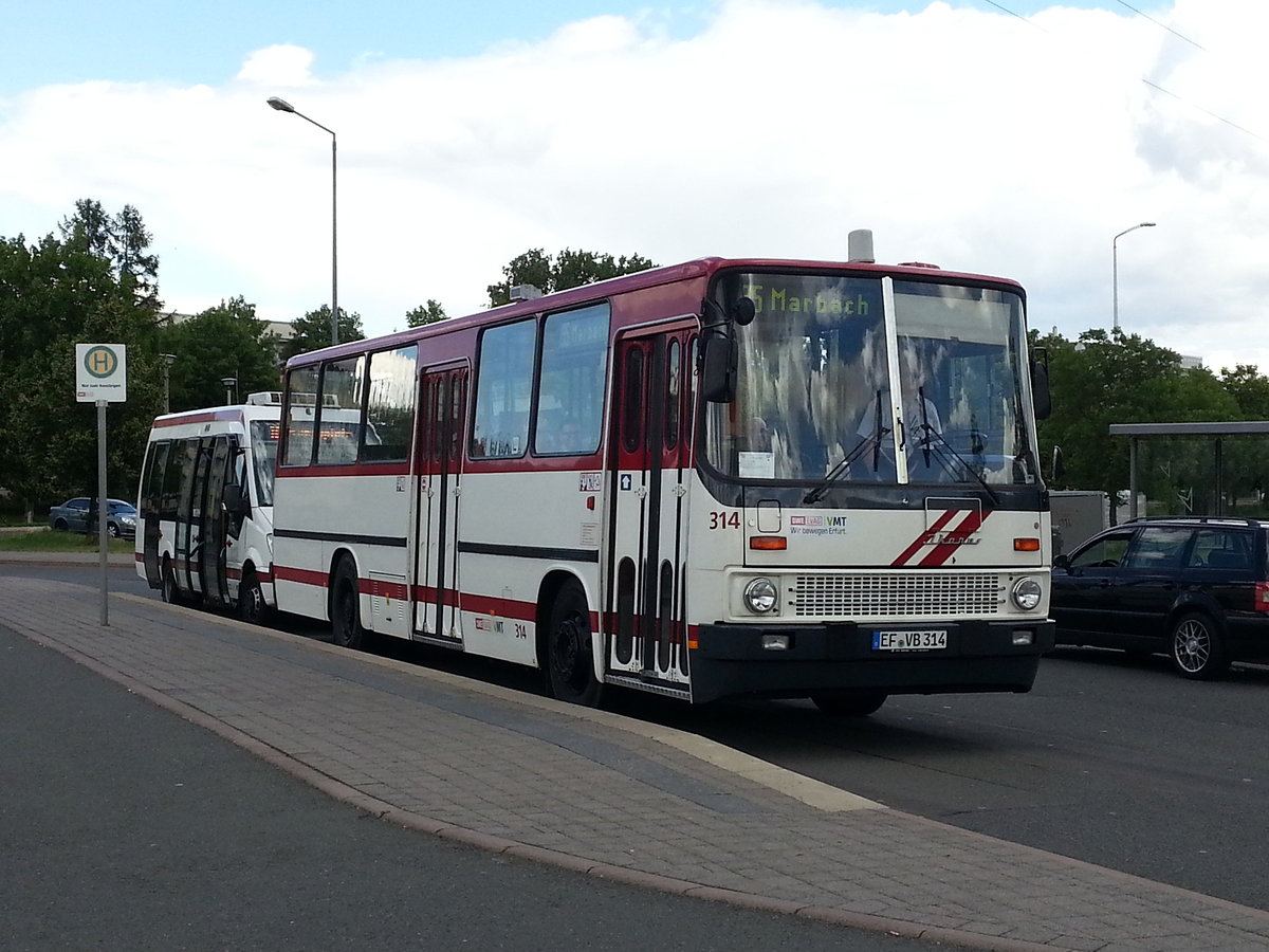 EVAG 314 auf der Linie 95 nach Marbach, am 03.07.2016 am Europaplatz.